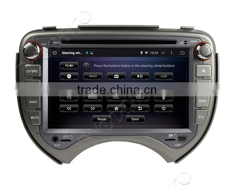 Wecaro WC-NM7043 Android 4.4.4 stereo double din for nissan march car dvd player with gps WIFI 3G 1080p