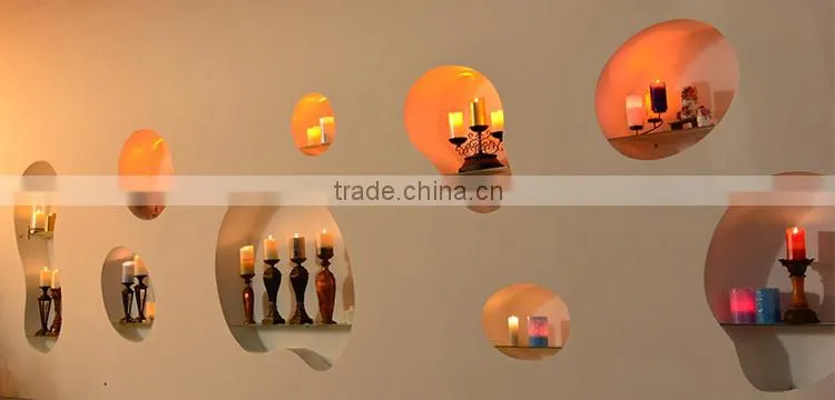 Moving Wick Unscented Wax Pillar Candle led mirage flameless candle