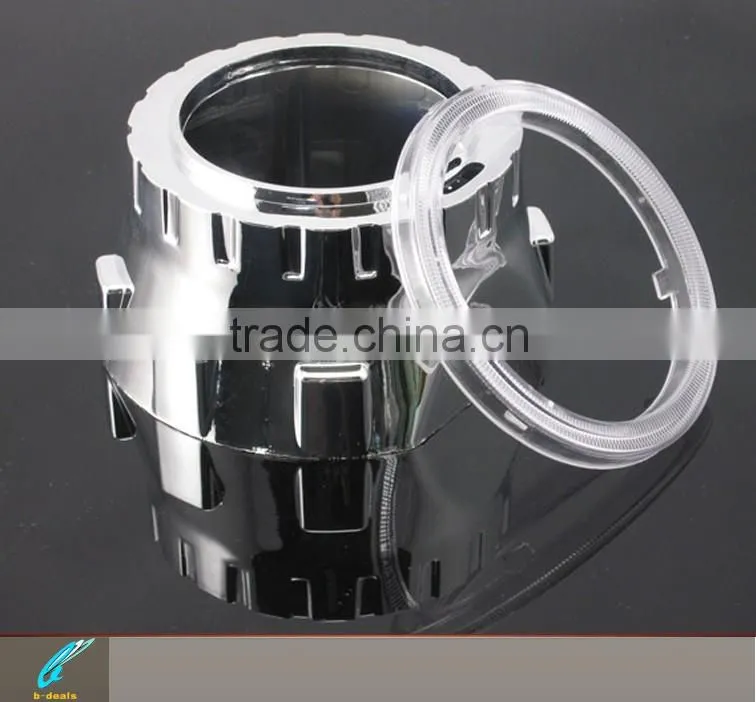 2.5 inch H1/H7/H4/9005/9006 bi xenon projector lens with 80mm angel eyes