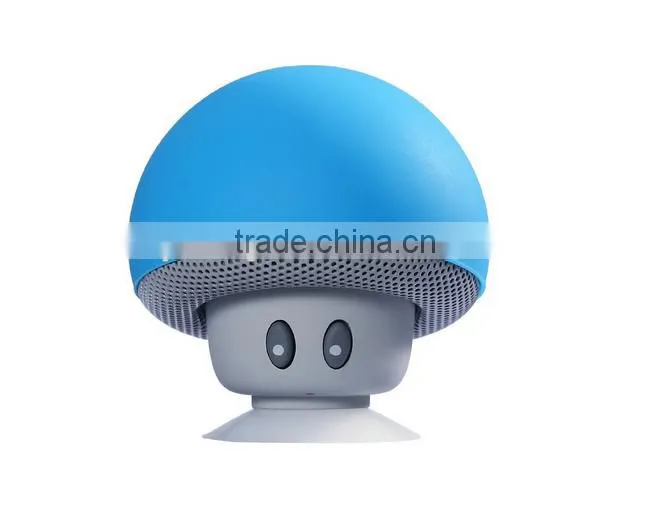 cartoon mushroom head sucker mini portable bluetooth speaker phone tablet bracket outdoor small acoustics For samsung iphone HTC
