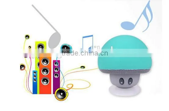 cartoon mushroom head sucker mini portable bluetooth speaker phone tablet bracket outdoor small acoustics For samsung iphone HTC