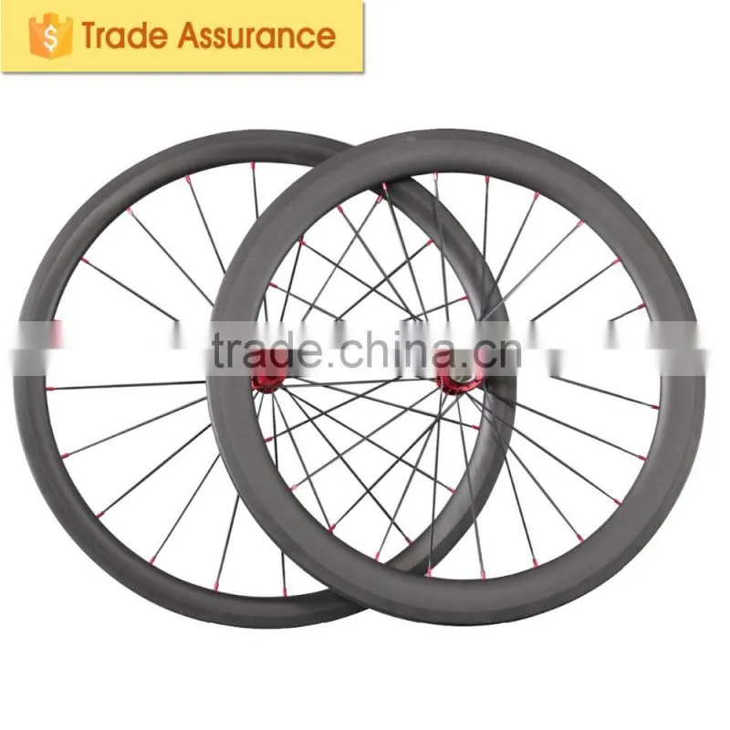 ICAN Carbon Road Bike Wheels Clincher 40/56C Basalt Brake 20/24 Holes