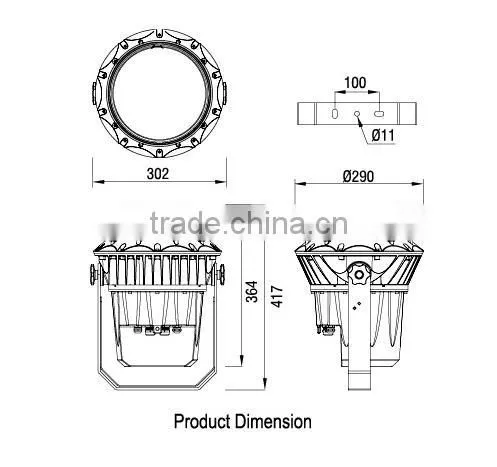 Outdoor 90W FLood Lighting, led spot light with CE, RoHS certificate