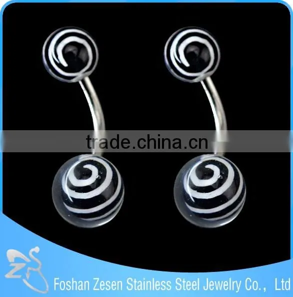 2016 Fancy Barbell Resin Balls Christmas Candy Belly Ring Wholesale