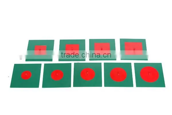 High Quality Preschool Montessori Toy of Montessori Material Metal Inscribed & Concentric Figures