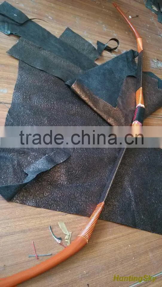Pigskin Traditional Bow With Decorative Design For Archery Target Shooting Arrow