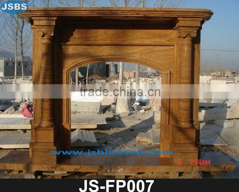 Marble fireplace with angel statue