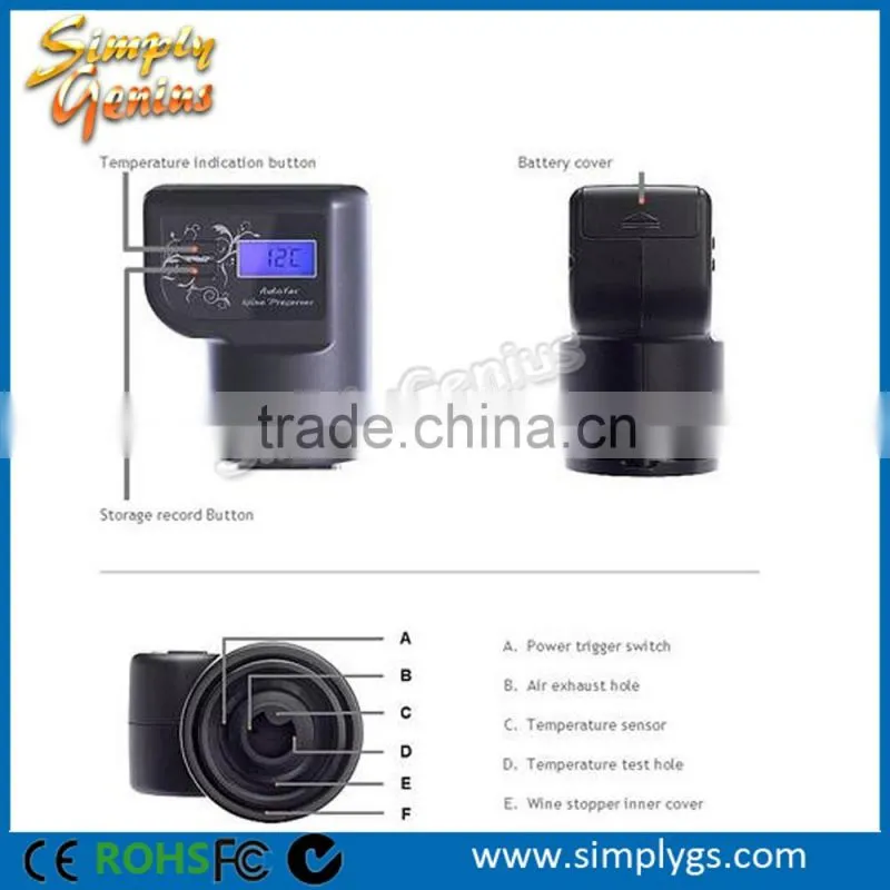(Exclusive) Smart Automatic Wine Bottle Saver Cork Vacuum Preserver Stopper