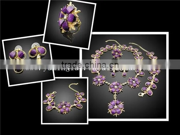 gold 18k jewelry set,elegant costume jewelry set,young fashion jewelry