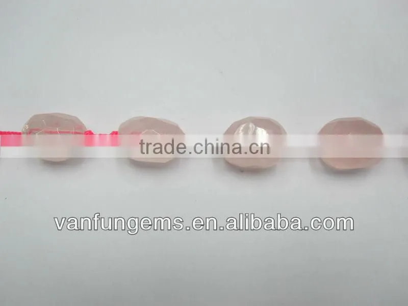 Faceted tumble natural stone madagascar rose quartz