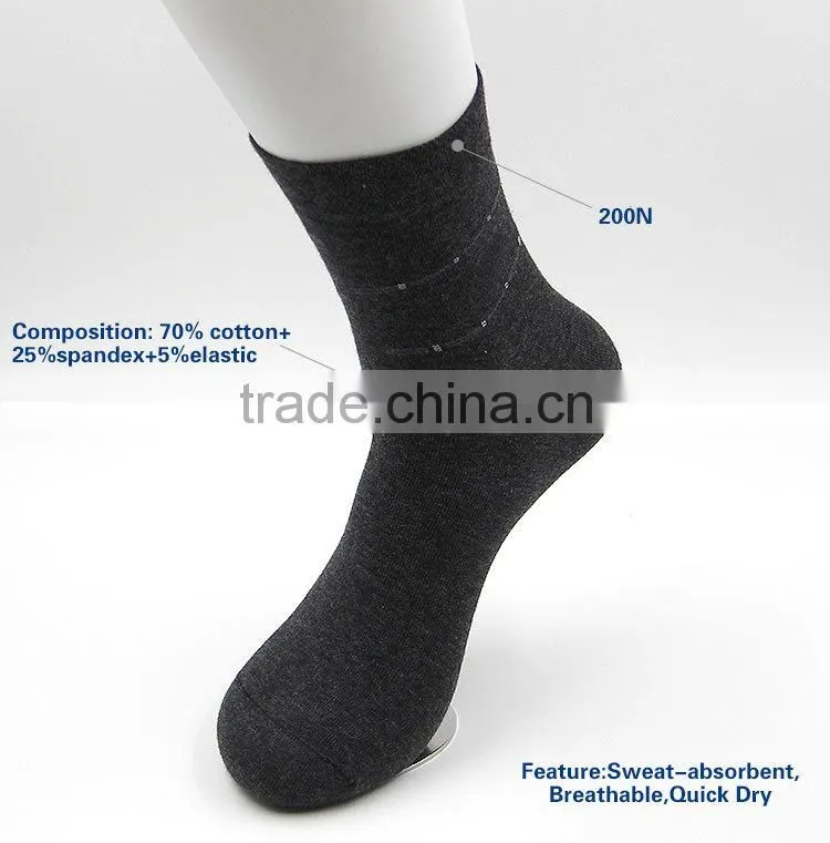 Custom wholesale knit cotton eco-friendly sweat-absorbent socks