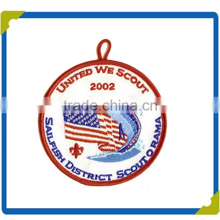 Embossed 3D wholesale self-adhesive Embroidery patch