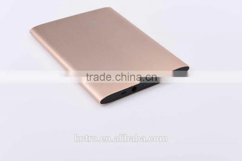 The Newest Portable Aluminium Shell 6000 mah Mobile Quick Charging QC2.0 Power Bank