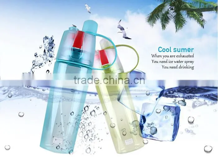 OEM New Design Mist Spray Sport Outdoor Water Bottle Side Handle