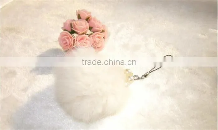 Geniune Rabbit Fur Ball Keyrings Fur Accessories