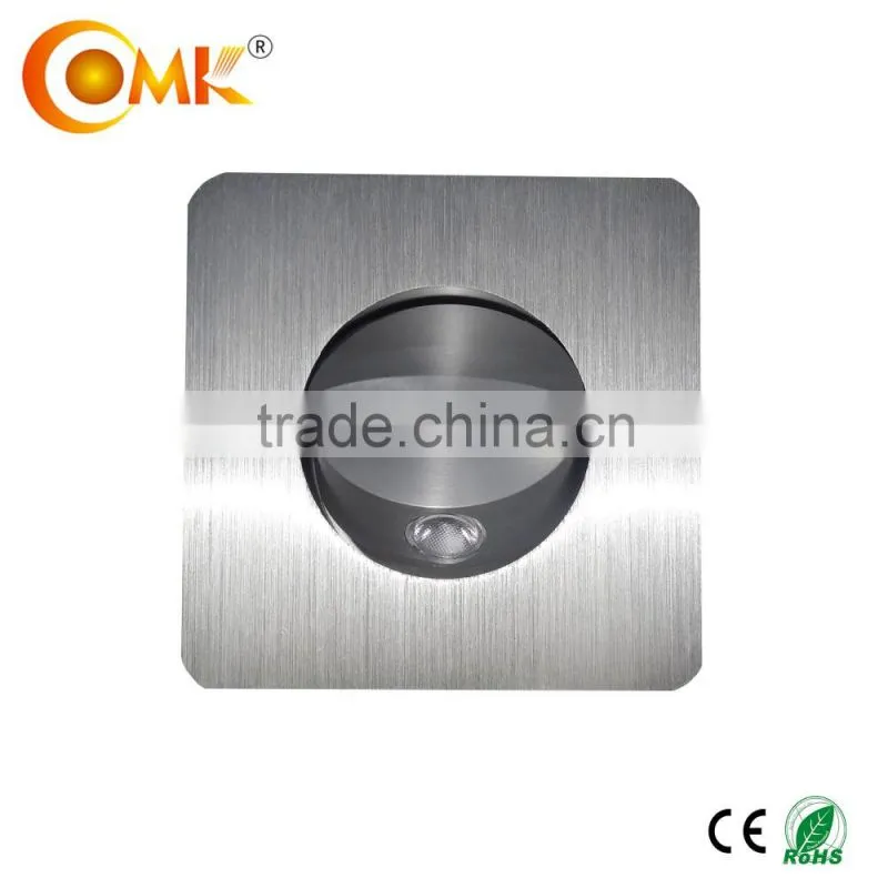 1w mini recessed black wall lamp in hotel