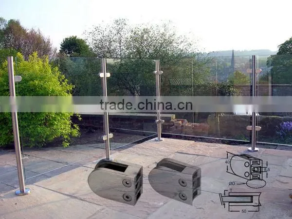316 handrail glass clamp,stainless steel handrail curtain wall fitting