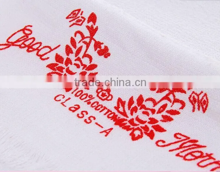 china supplier cotton print good morning kitchen tea towel for philippines