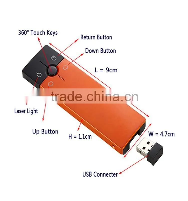 Ultrathin USB Optical Wireless Mouse 2.4Ghz Receiver for Computer PC Laptop Desktop Teaching Speeching Meeting Remote Controller