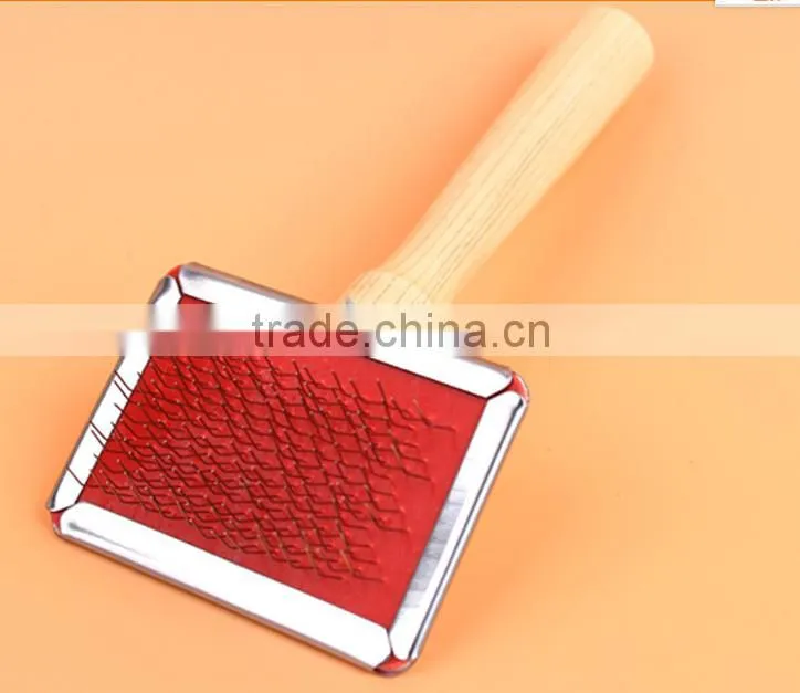 pet grooming wooden thin needle comb