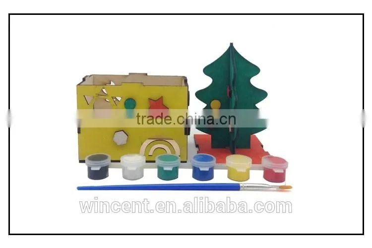 DIY Christmas Tree Treasure Chest Storage 3D Wooden Puzzle Box