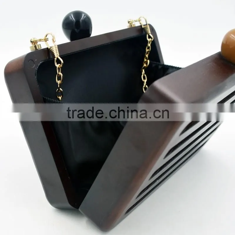 wholesale alibaba in china wooden clutch bag for women
