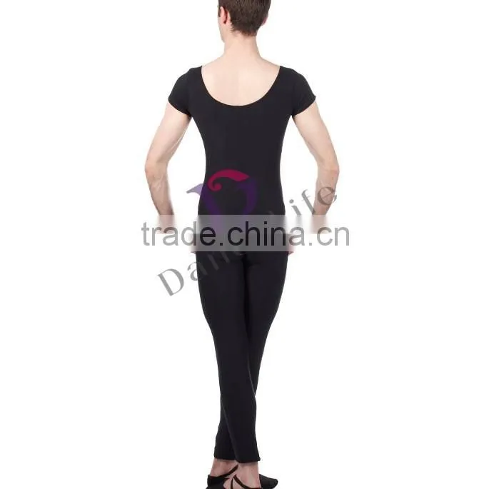 A2627Short Sleeve Unitard For hot sell unitards wholesale men ballet dance unitards for men gymnastic unitards