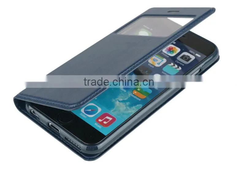 HD Open Window View Design Phone Case, Wallet Leather Case For iPhone 6