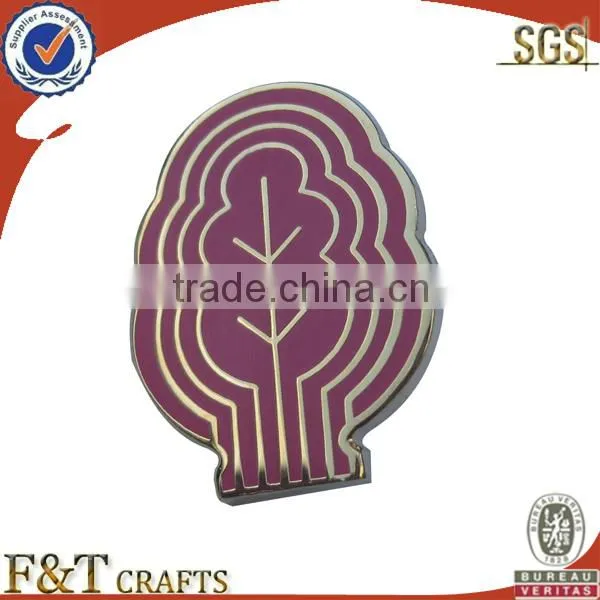 die struck made metal badges with butterfly clutch