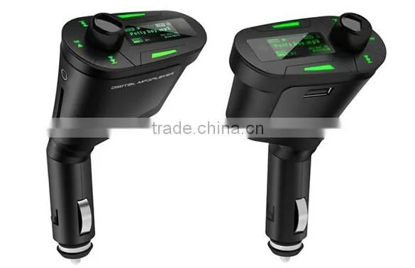 Green Kit Car MP3 Player Wireless FM Transmitter Modulator USB SD MMC LCD Remote