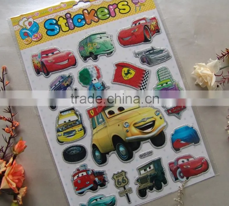 3d diamond puffy sticker,interesting puffy sticker , promotional gift puffy sticker for kids