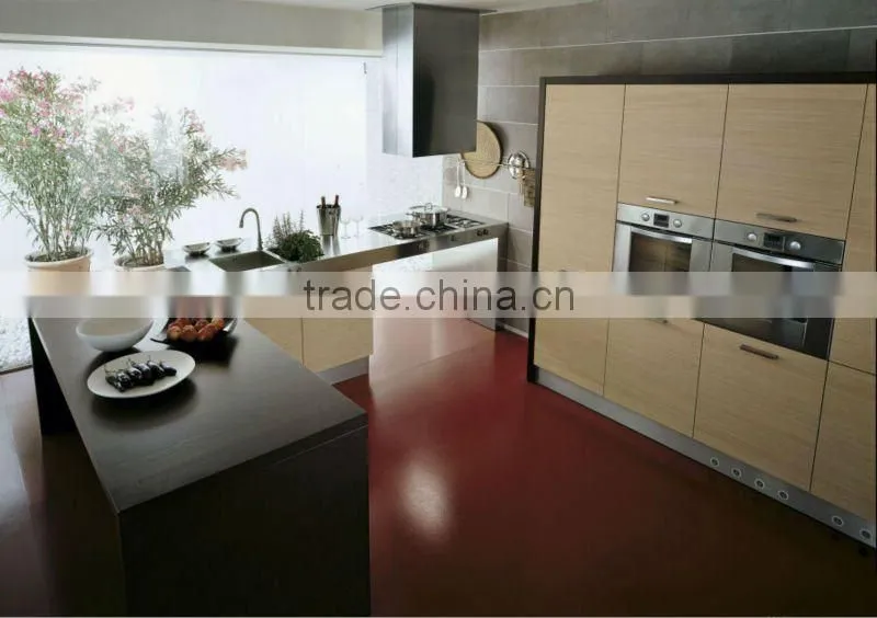 Hot sale timber veneer kitchen cupboard