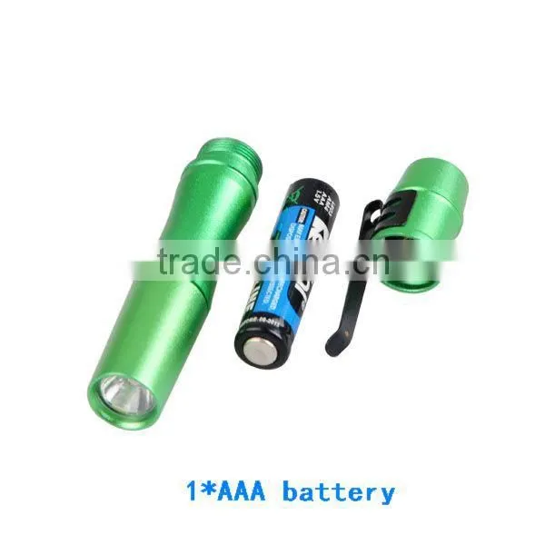 hot selling Aluminium alloy 2xAAA Battery LED flashlight pen style light