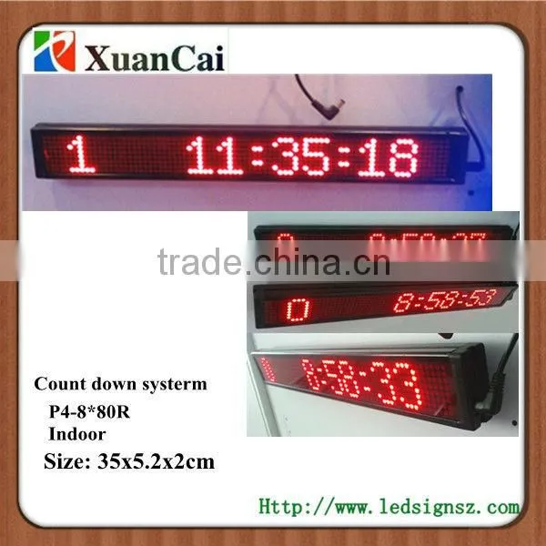 5V General information or count down systerm P4-8*80R LED display screen suppliers