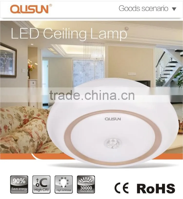 Champagne 20W Surface Mounted CE RoHS LED Ceiling Lamp living room lighting