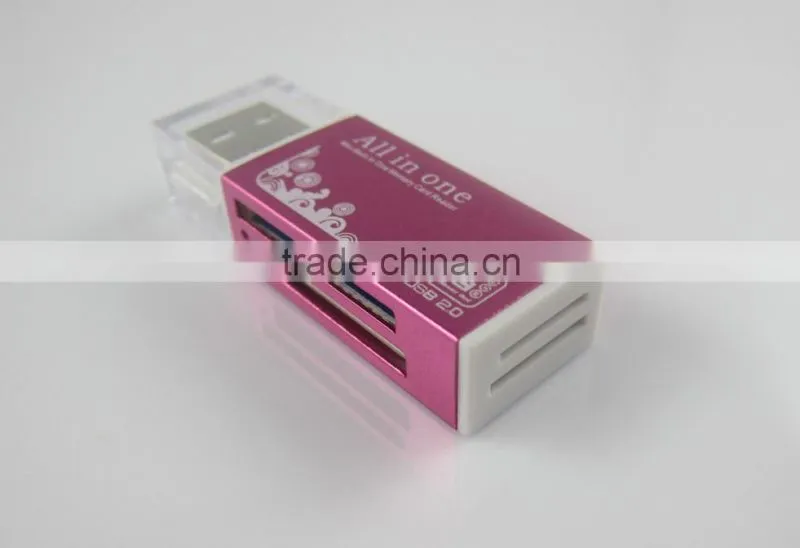 All in One Aluminium Memory Micro SD SDHC TF MS M2 Card Reader