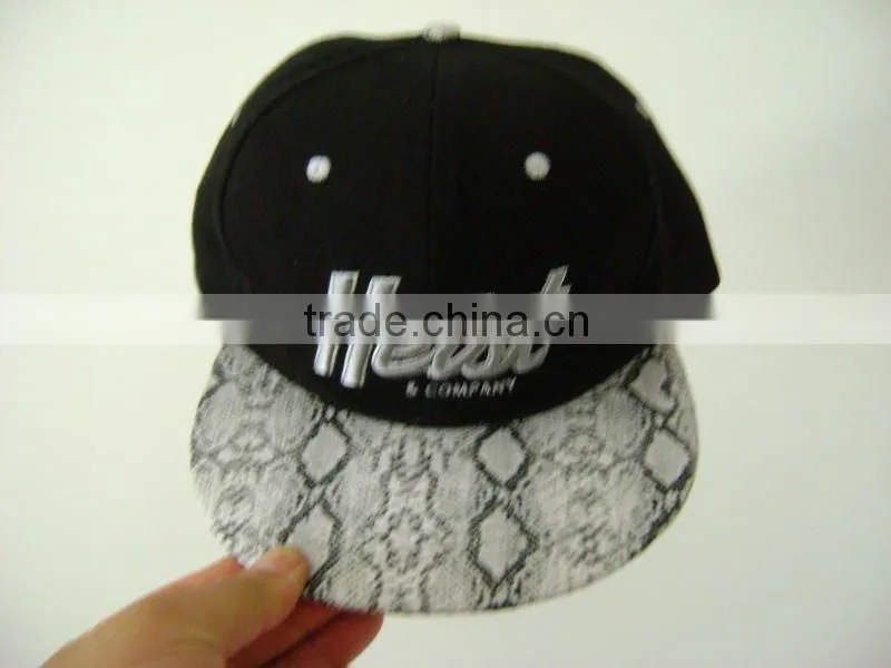 new design custom snapback hat/hip hop snapback hat and cap/flat bill snapback hats with 3D embroidered logo