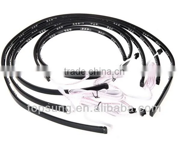 4pc set 7 color Undercar Lights RGB Under car Neon Light Kit w/ Wireless Remote controller (48"x2 + 36" x2) Under car Neon Light