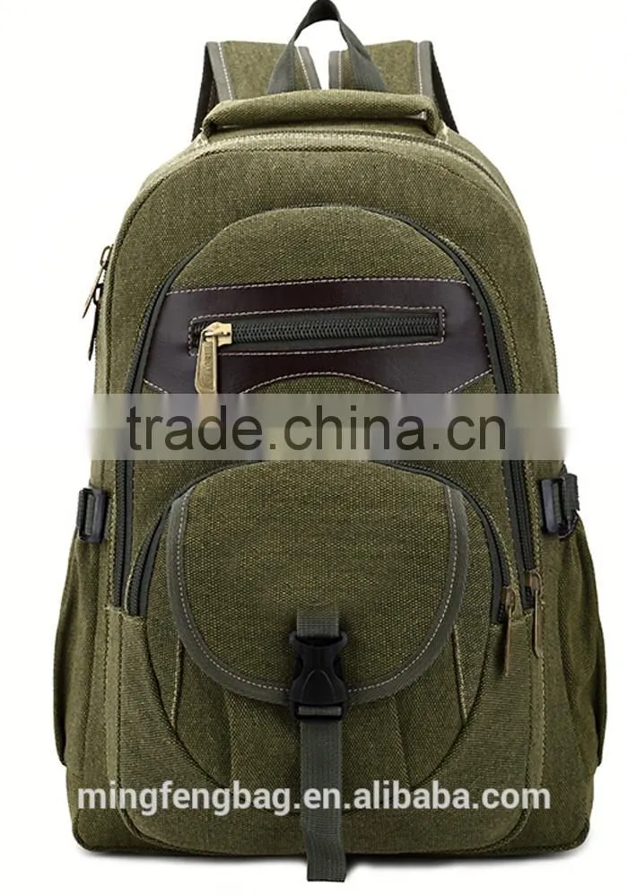 Custom Vintage Canvas Leather MenTravel Bag