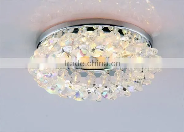 modern MR16 gu5.3 gu10 AB multi color crystal beads chrome iron base led spot light for indoor ceiling decoration