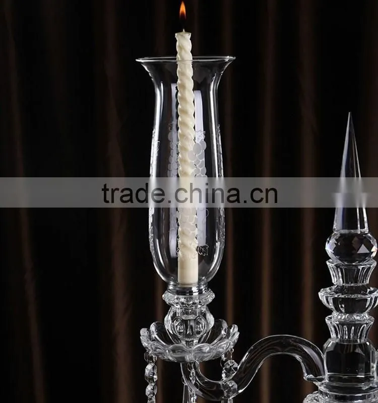 2016 wholesale pink 3 arm glass candelabra votive holder candle holders