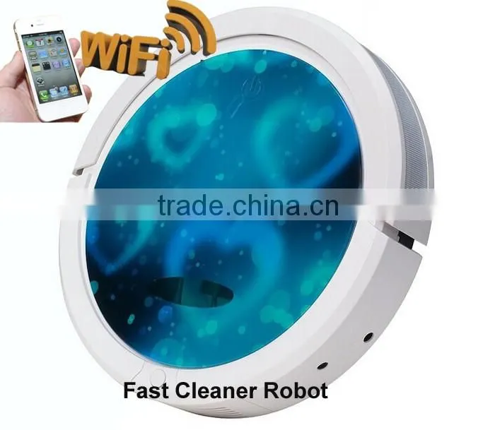 Smartphone app WIFI robot vacum cleaner with 150ML water tank for wet and dry cleaning
