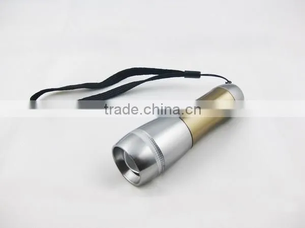1101- 1 Watt LED Light Aluminum Telescopic Flashlight With ZOOM function for camping usage