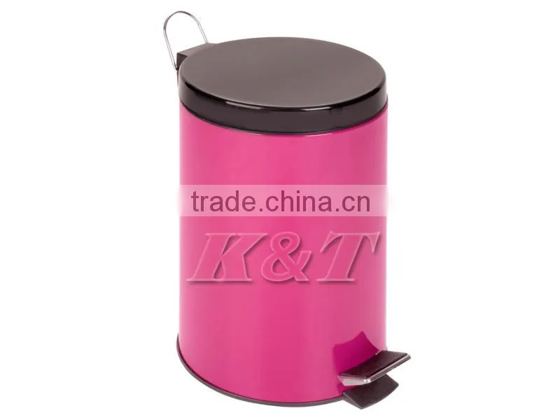 12L High polished specially color stainless steel trash can