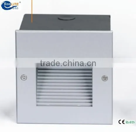 2016 powder coated aluminum silver grey aluminum outdoor recessed led wall light