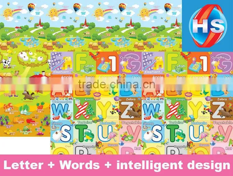 2 sides printing cheap crawl waterproof baby play mat
