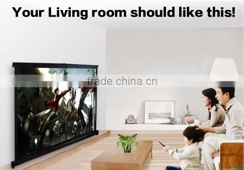 High End H40 40 inch 16:9 Portable Outdoor Foldable Hanging / Desk / Table Projector Screen, mini pull up screen