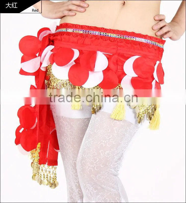 Wuchieal Nice Handmade Belly Dance Coin Belt Hip Scarf