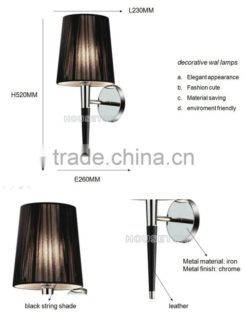 Hotel black iron wall lamp modern,black iron wall lamp modern,wall lamp modern W1021