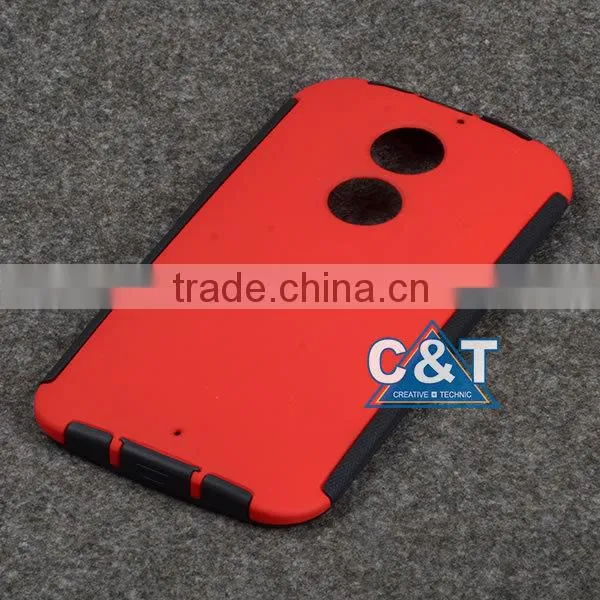 C&T Hard plastic back case tpu bumper for moto x (2nd gen) xt1096